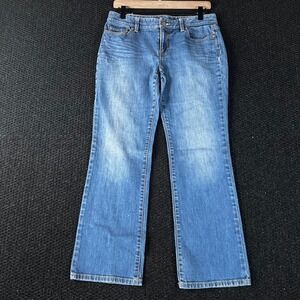 LOFT Original Boot Jeans Mid Rise Western Women's Size 6P Medium Wash Blue Denim